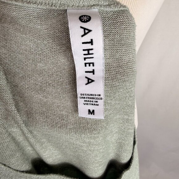 Athleta Women's Long Sleeve Oversized Top | Heather Light Green | Medium - Picture 7 of 9